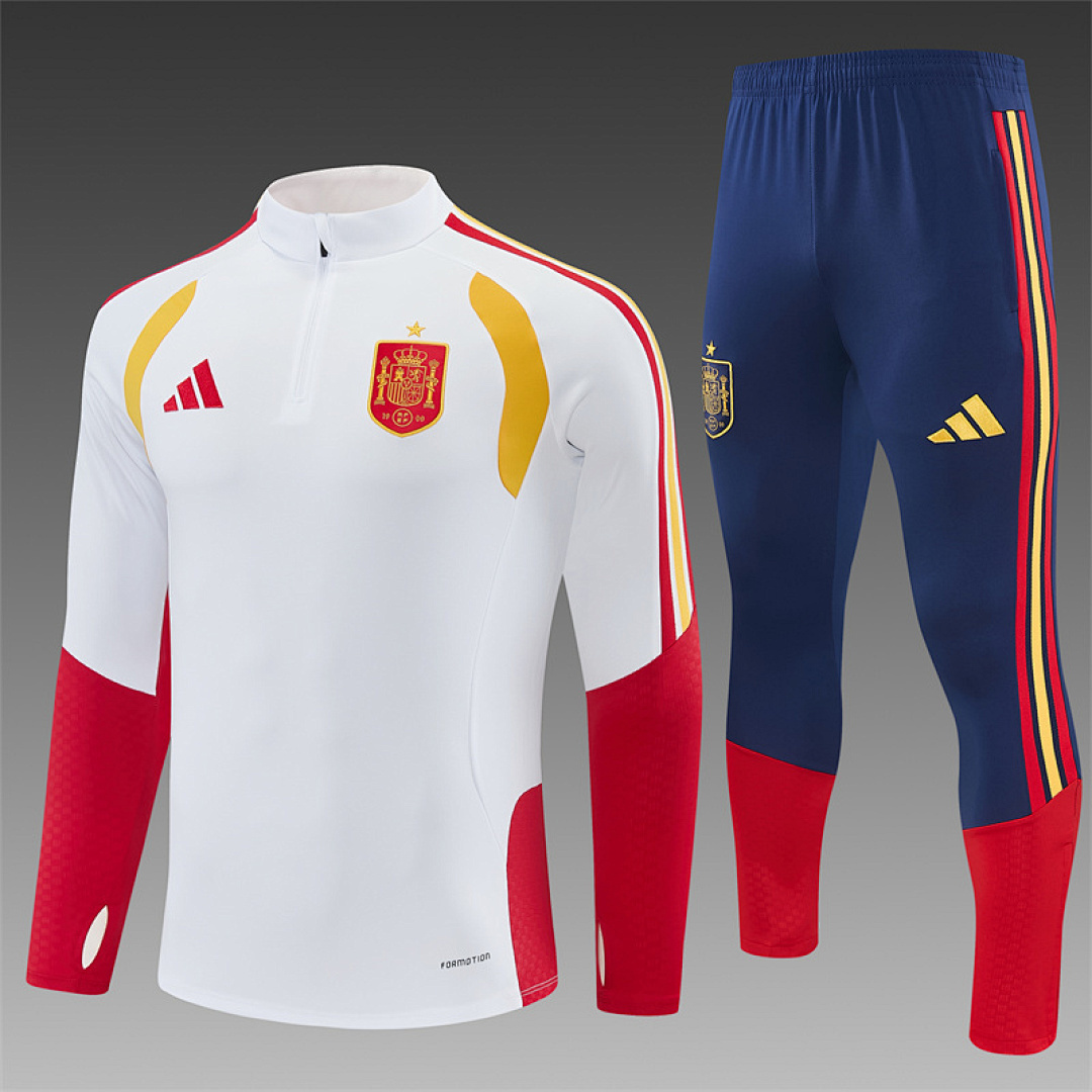 AAA Quality Spain 26/27 Tracksuit - White/Red
